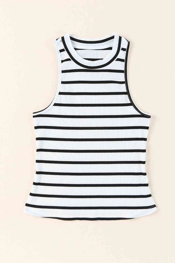 Stilla | Ribbet Rund Hals Tank