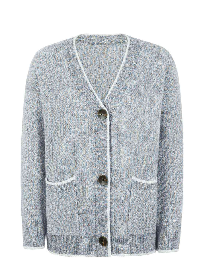 Stilla | Down V-hals Cardigan Med Lommer