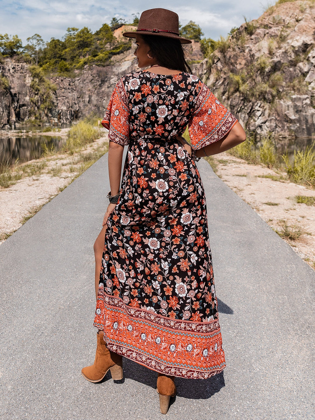 Stilla | Hals Slid Maxi Kjole