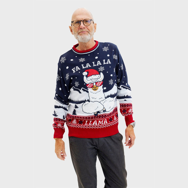 Stilla | Fa La La La Llama Sweatshirt Herre