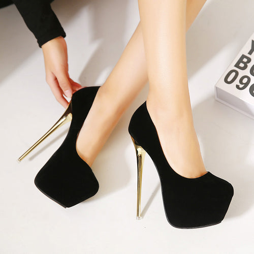 Dame Glamourøse High Heel Pumps med svunget design Stilla