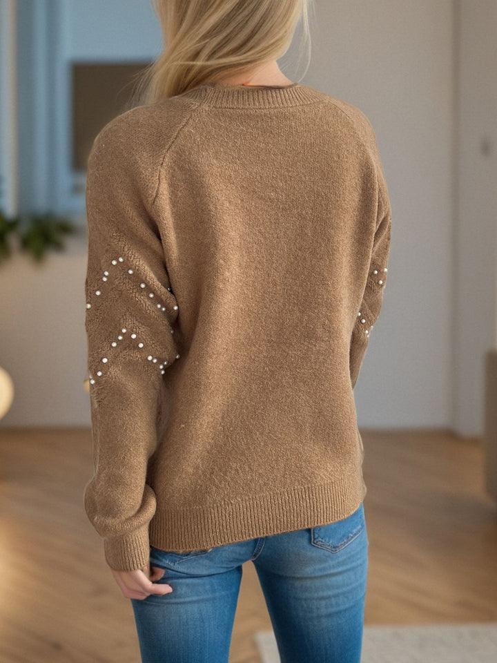 Stilla | Pullover Varm Med Perlepynt