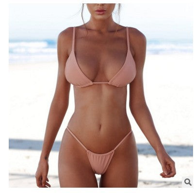 Dame Minimalistisk Triangel-Bikini Skovae