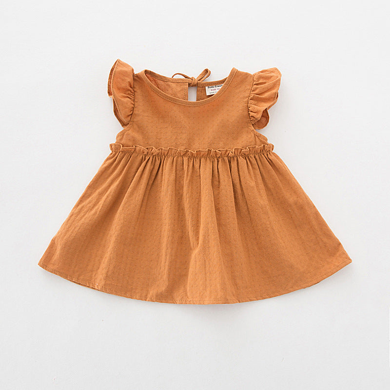 Pige Ruffle strapless bomulds kjole Stilla