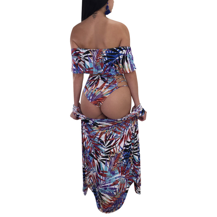 Dame bandeau-bikini-sæt med moderne frynse-top og lavtaljede bikini-trusser Stilla