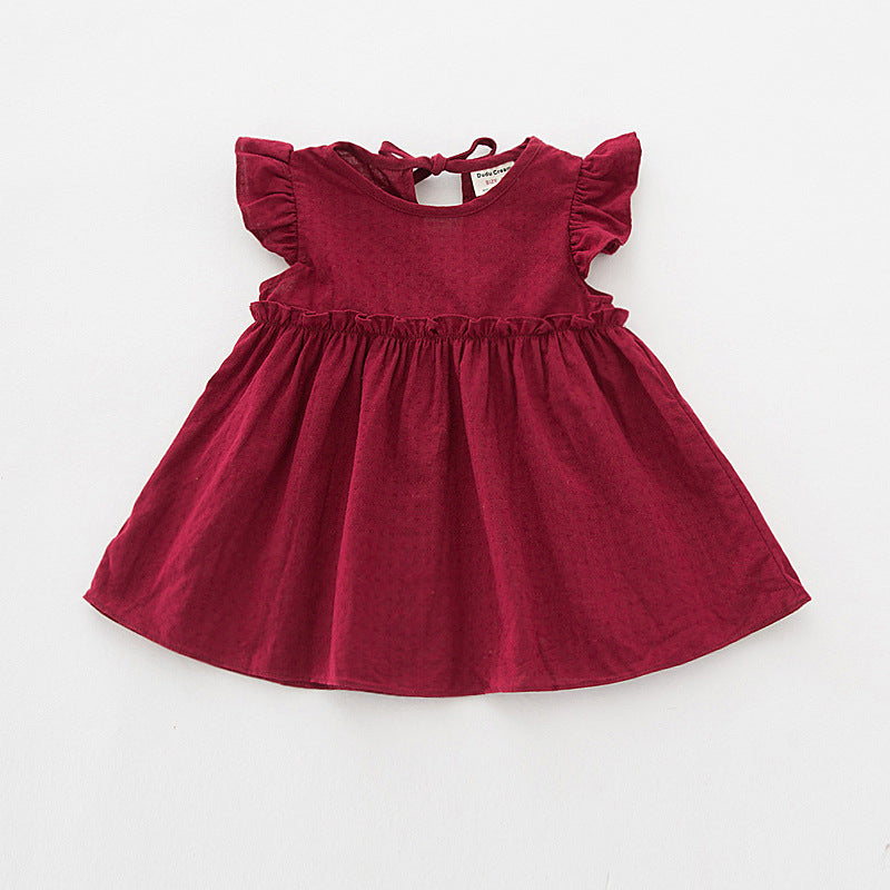 Pige Ruffle strapless bomulds kjole Stilla
