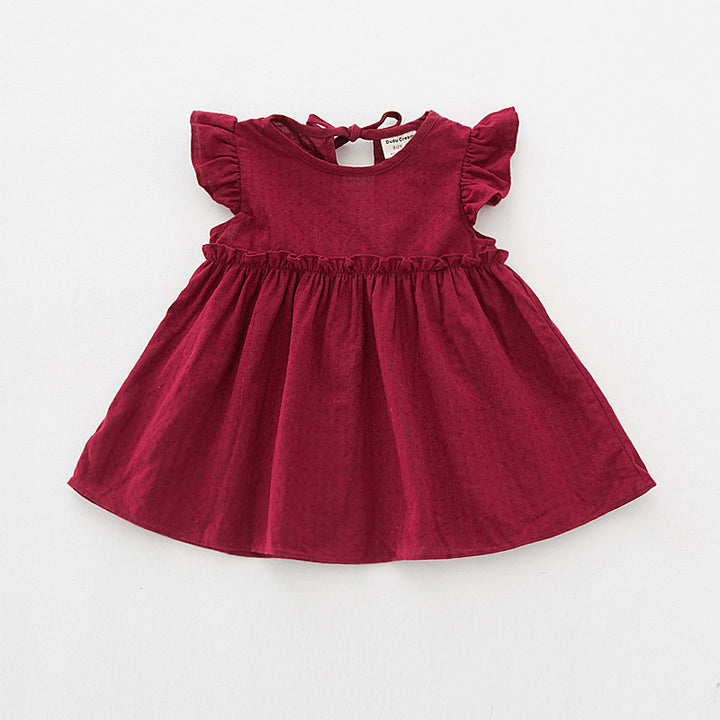 Pige Ruffle strapless bomulds kjole Stilla
