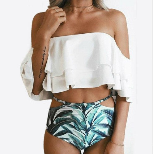 Damer Off-Shoulder Bade sæt med Cut-Out-detaljer Skovae