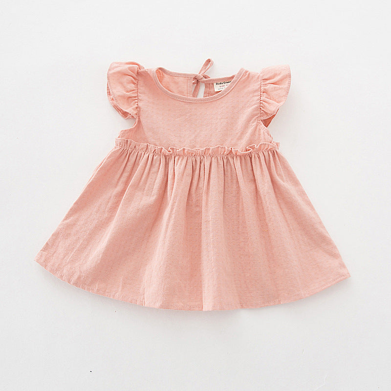 Pige Ruffle strapless bomulds kjole Stilla