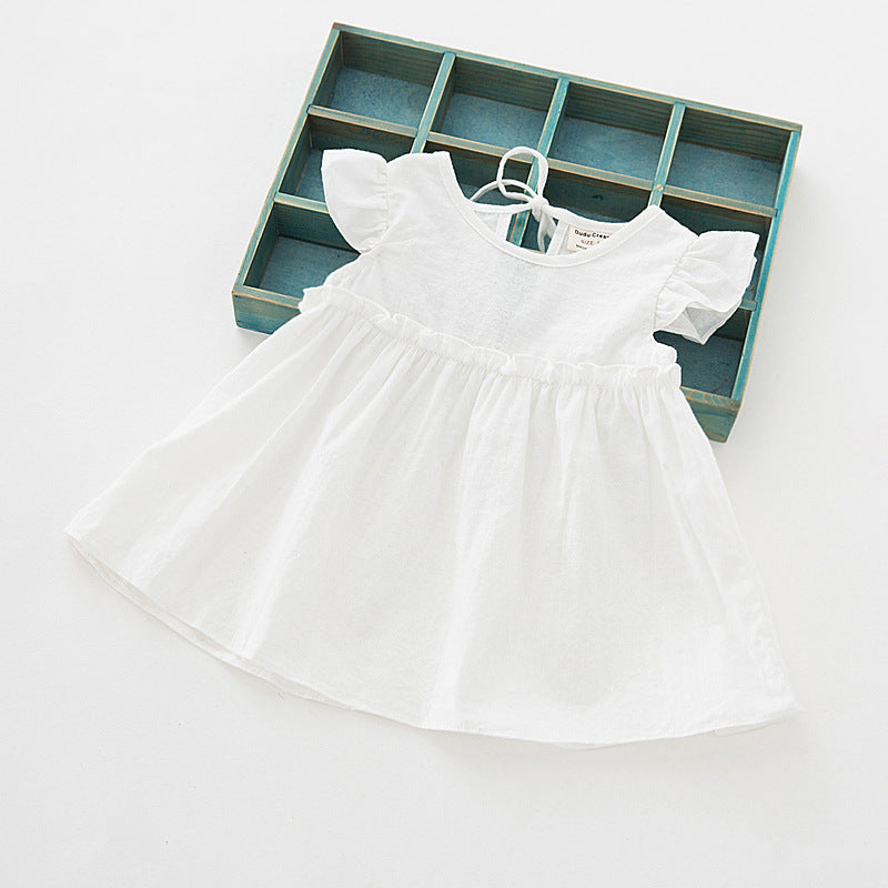 Pige Ruffle strapless bomulds kjole Stilla