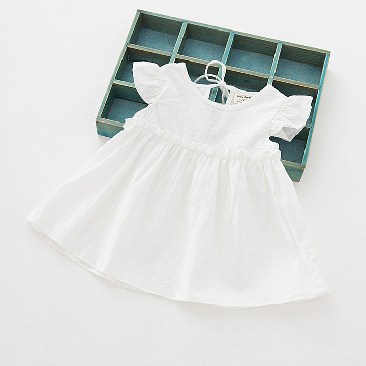 Pige Ruffle strapless bomulds kjole Stilla