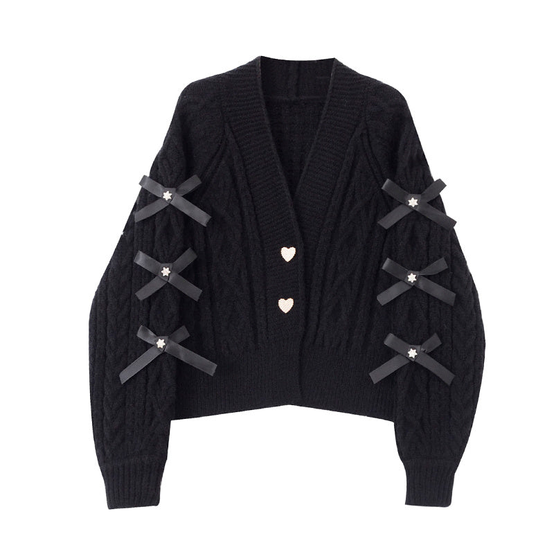 Stilla | Cardigan med Bue Detaljer