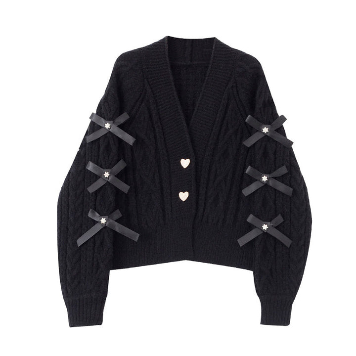 Stilla | Cardigan med Bue Detaljer