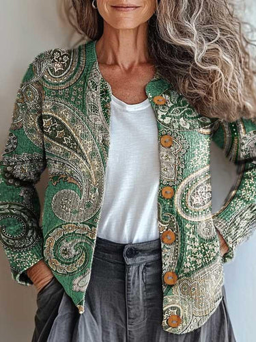 Stilla | Grøn Paisley-Jakke