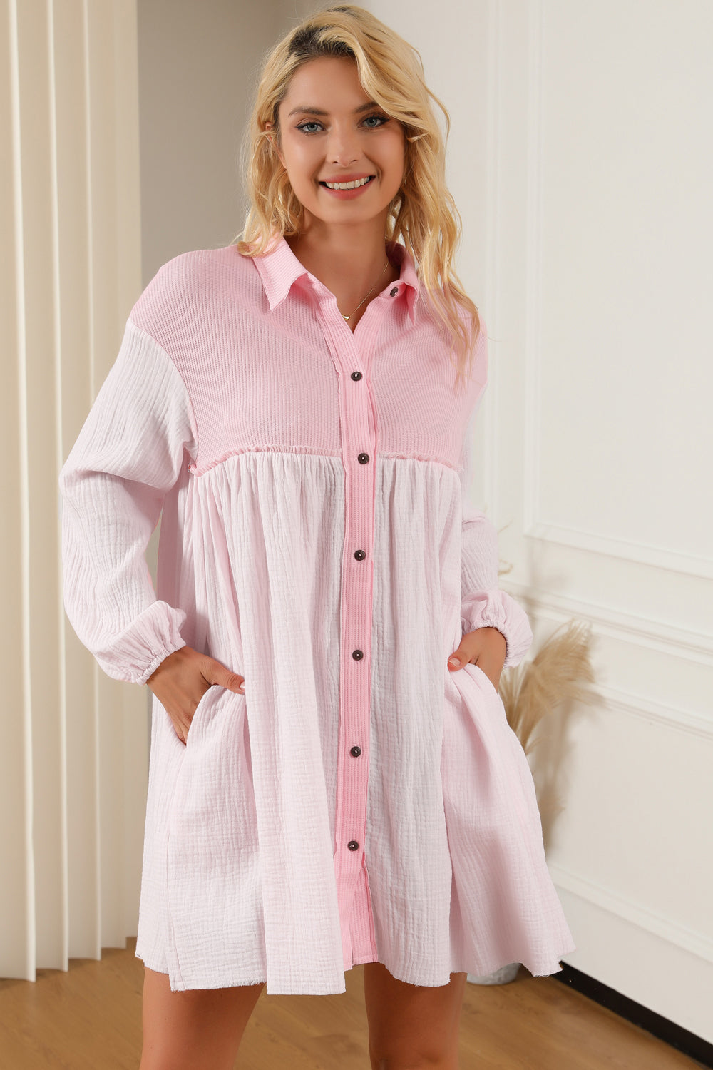 Stilla | Kravehals Dropped Shoulder Mini Kjole