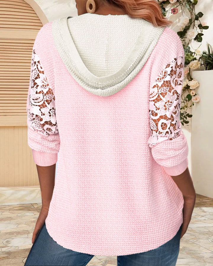 Stilla | Knapliste og spids hættepullover
