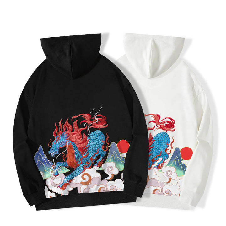 Stilla | Hoodie med Drageprint