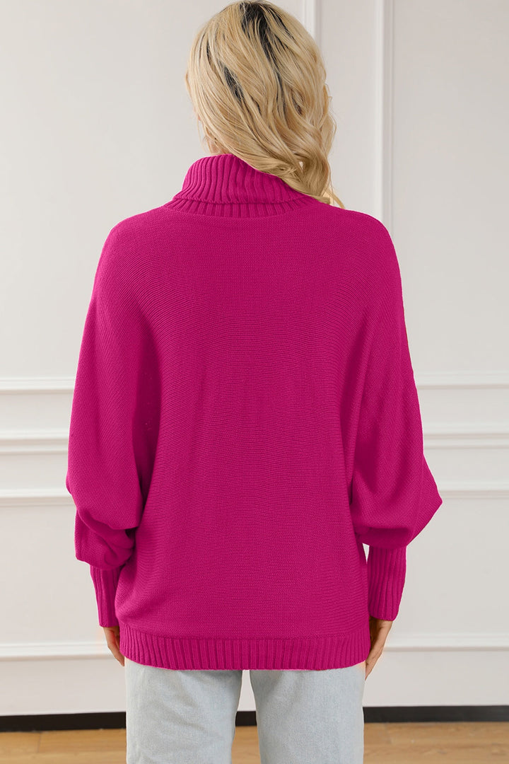 Stilla | Bogstav Broderet Høj Hals Sweater