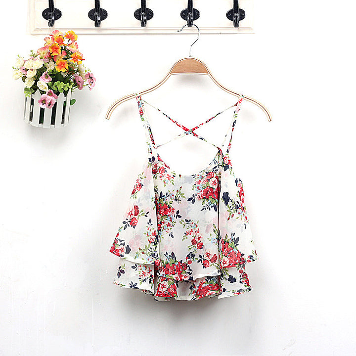 Dame Floral Rüsje Cami Top Stilla