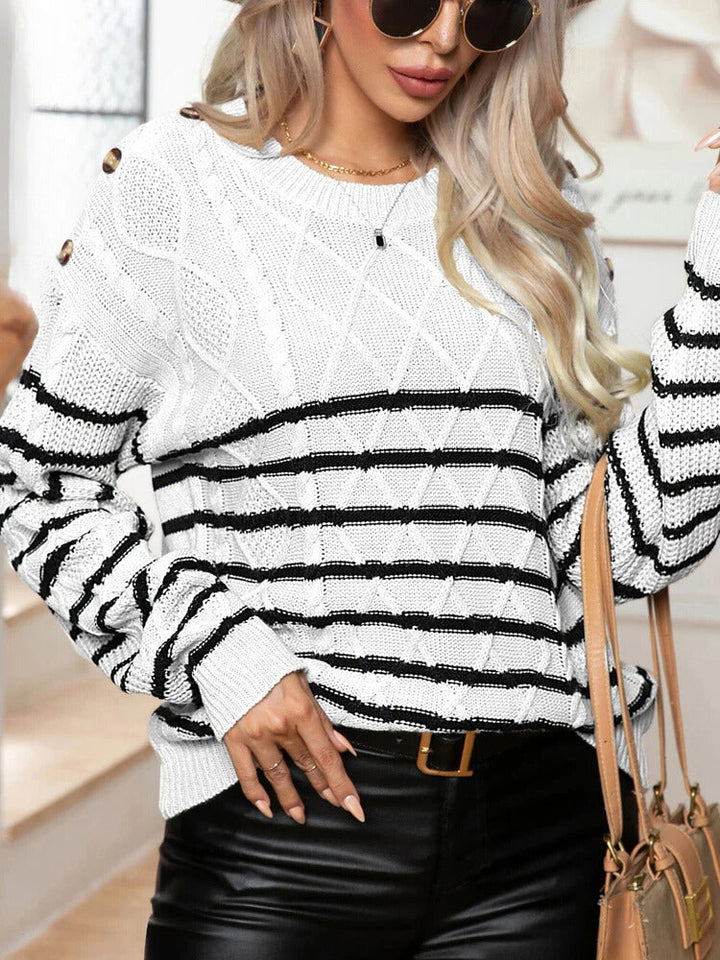 Stilla | Læder retro vintage pullover til damer