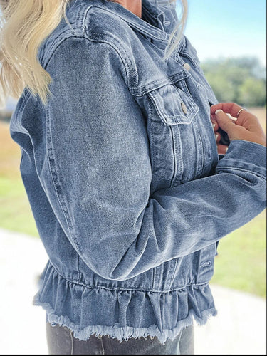 Stilla | Hem Langærmet Denim Jakke