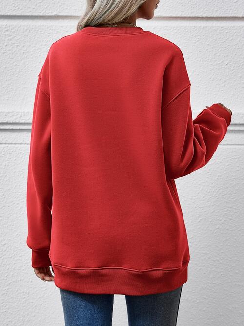 Stilla | Rund Hals Droppet Skulder Sweatshirt