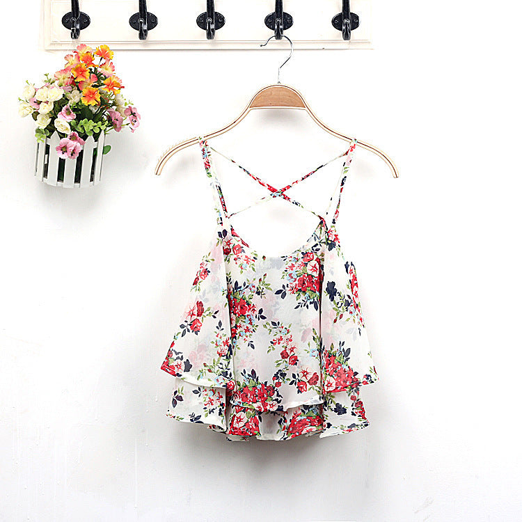 Dame Floral Rüsje Cami Top Stilla