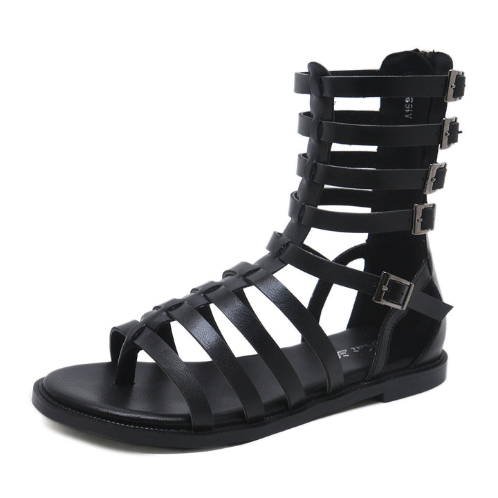 Dame gladiator-sandaler med justerbare remme og sidelukning Stilla