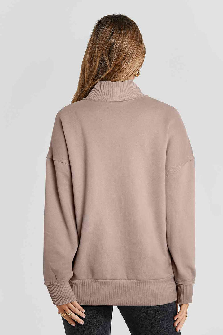 Stilla | Snap Drop Shoulder Langærmet Sweatshirt
