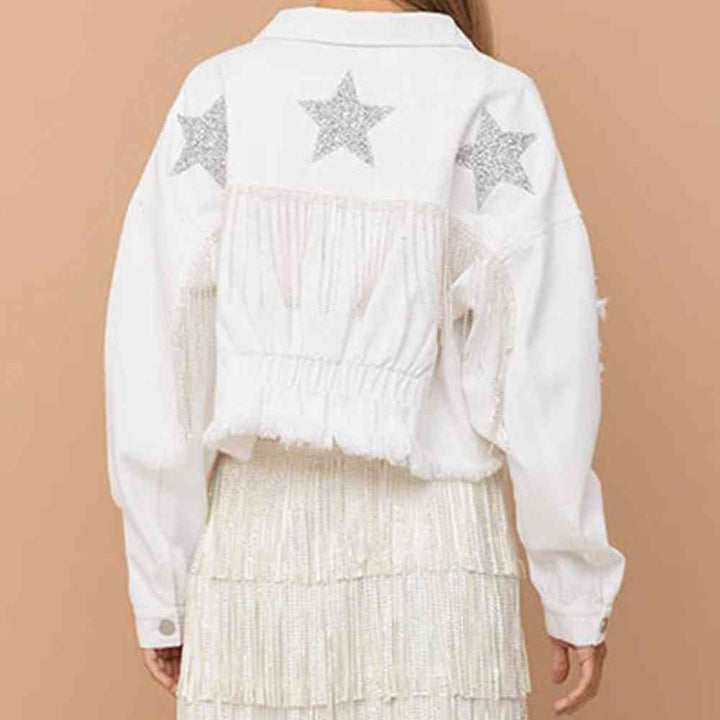 Stilla | Raw Hem Dropped Shoulder Denim Jakke