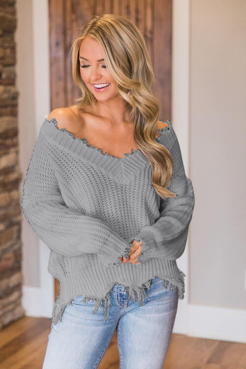Stilla | Hem Dropped Shoulder Sweater