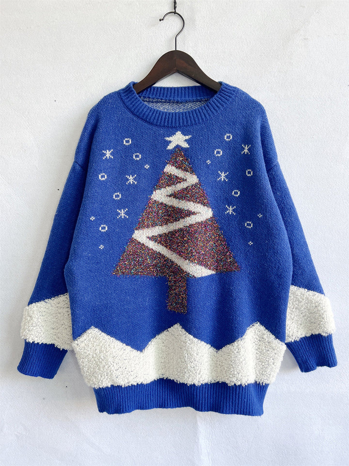 Stilla | Tree Graphic Dropped Shoulder Sweater