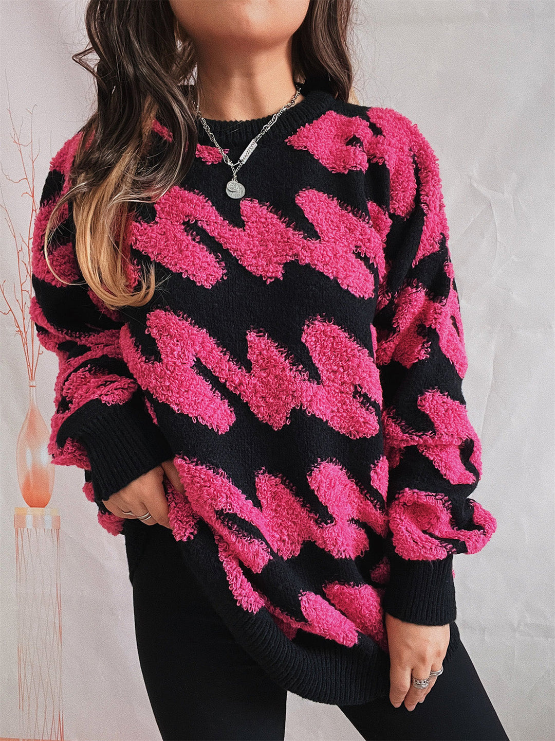 Stilla | Stribet Droppet Skulder Sweater
