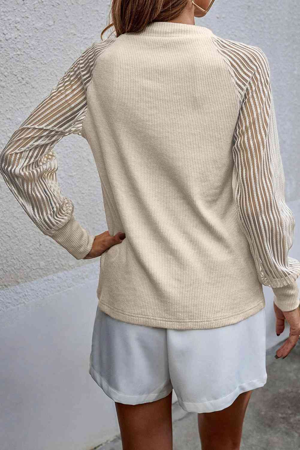 Stilla | Hals Raglan Ærme Strik Top