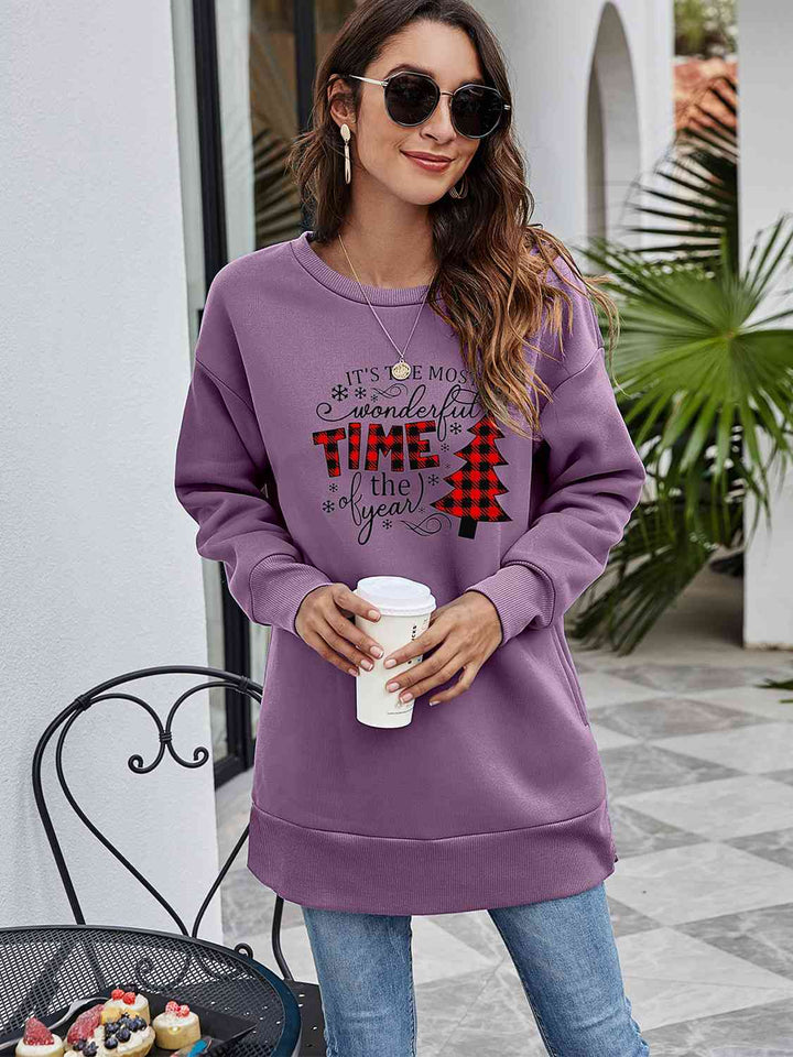 Stilla | Træ Grafik Drop Skulder Sweatshirt