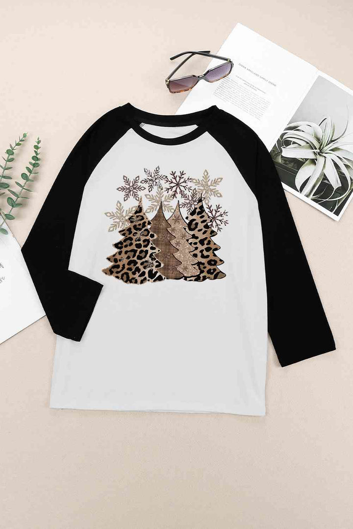 Stilla | Træ Grafik Rund Hals T-shirt