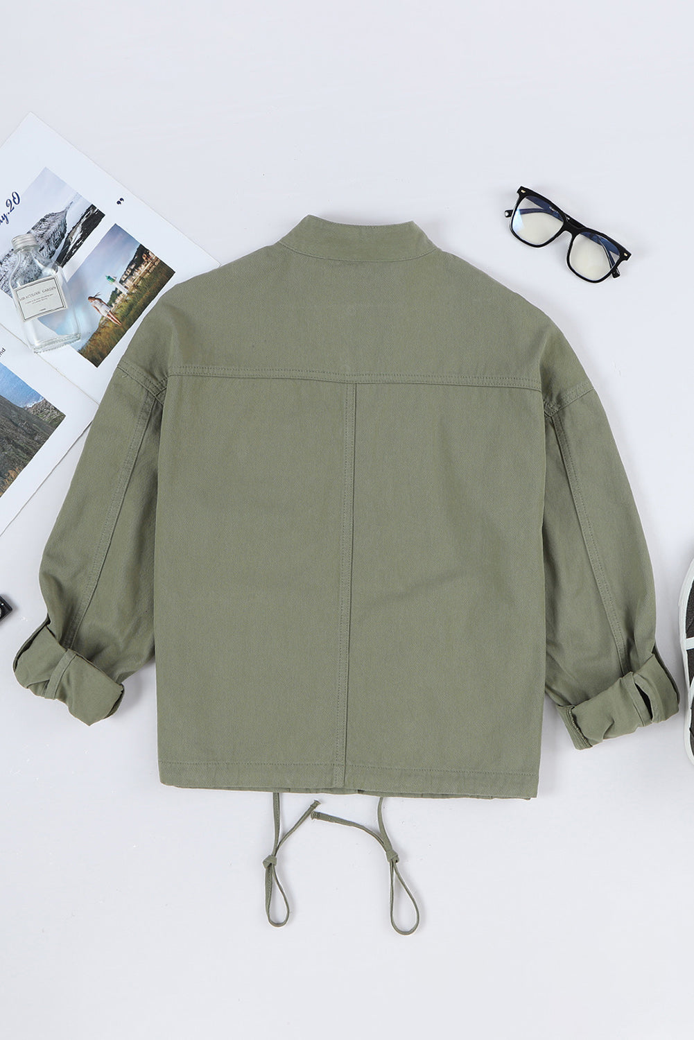 Stilla | Snap Down Dropped Shoulder Denim Jakke