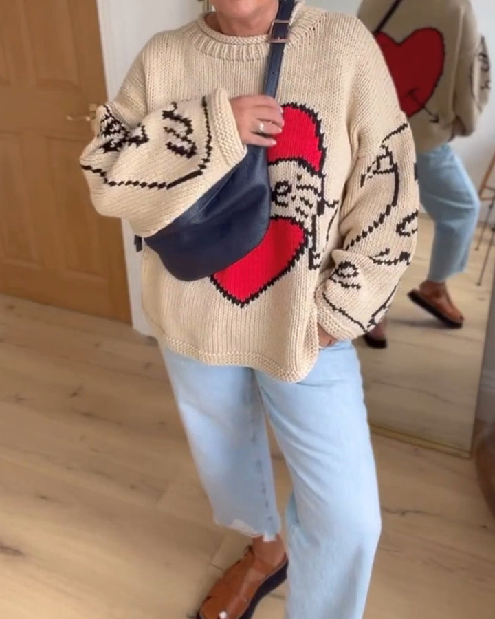 Stilla | Pullover med kærlighedsmønster