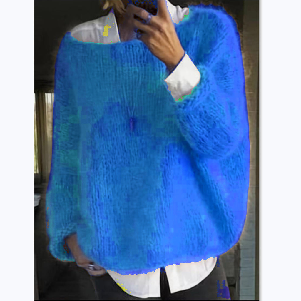 Stilla | Sweater med farvet hals