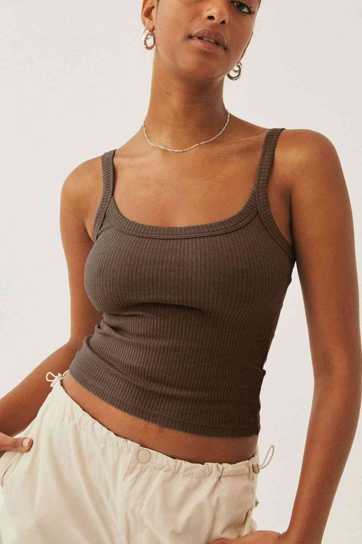 Stilla | Dine Drømme Ribbet Cropped Cami