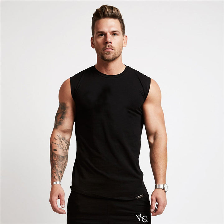 Herrer ærmeløs fitnessshirt med kropsnær pasform Stilla