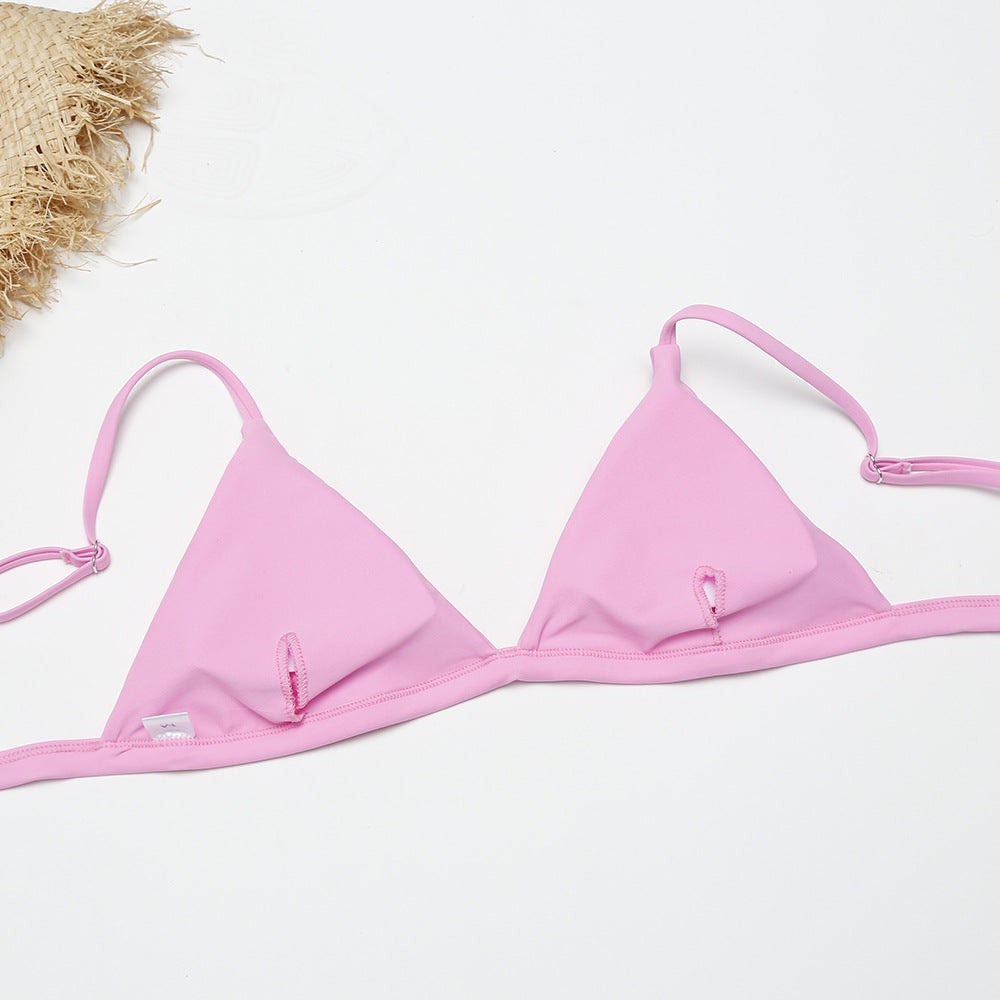 Dame Triangel-Bikini-Sæt med justerbare stropper Skovae