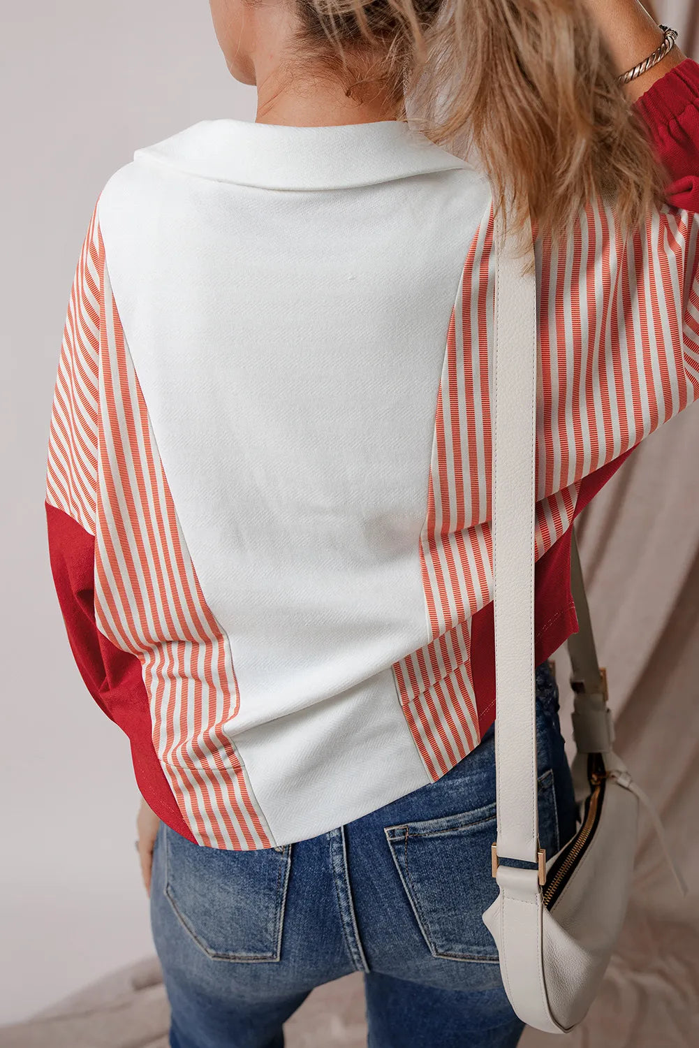 Stilla | Langs Stribet Sweatshirt Med Lange Ærmer