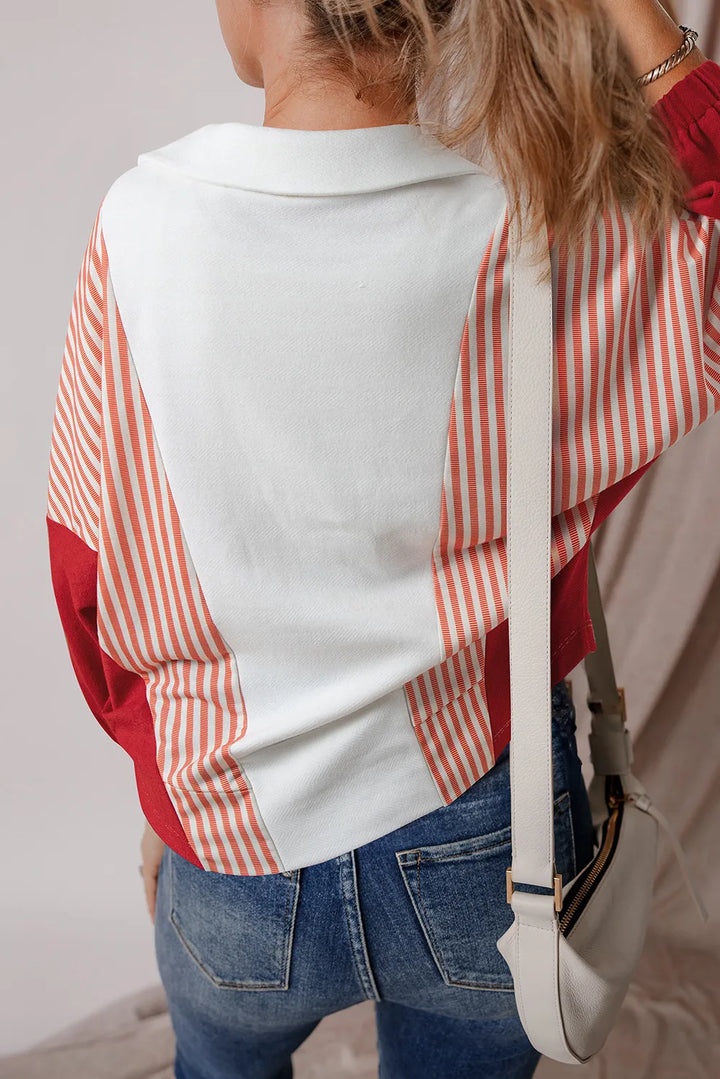 Stilla | Langs Stribet Sweatshirt Med Lange Ærmer