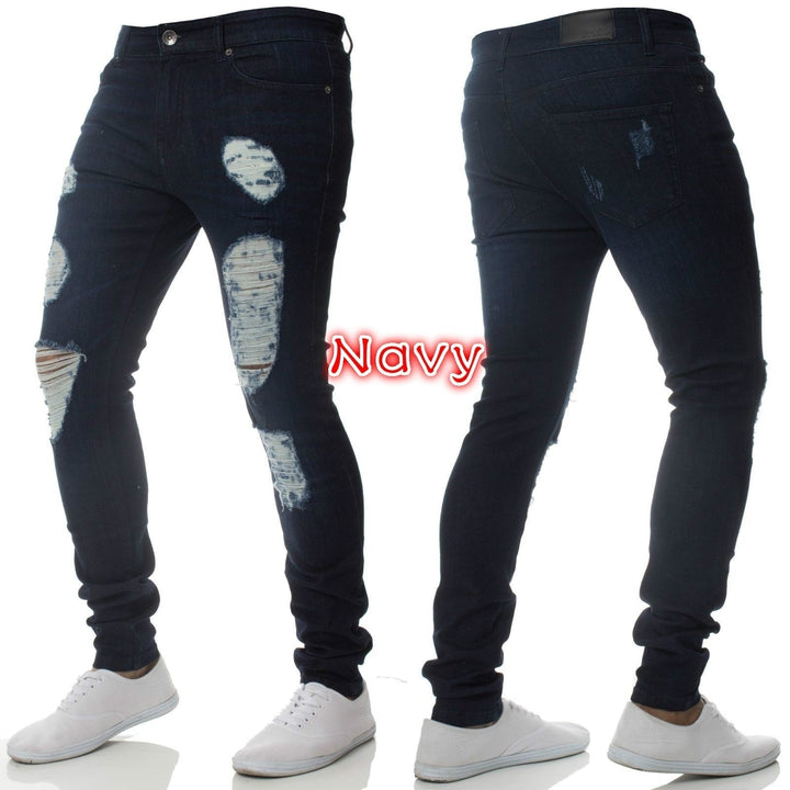 Herre mode Skinny Jeans med usædvanlige Destroyed-detaljer og optimal bærekomfort Stilla