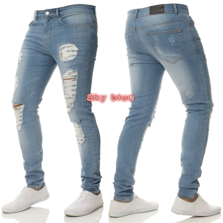 Herre mode Skinny Jeans med usædvanlige Destroyed-detaljer og optimal bærekomfort Stilla