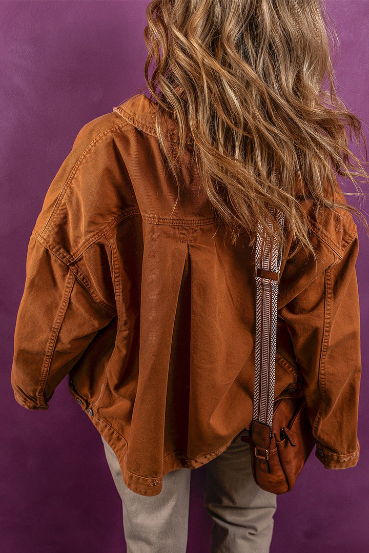 Stilla | Neck Button-Up Denim Jakke