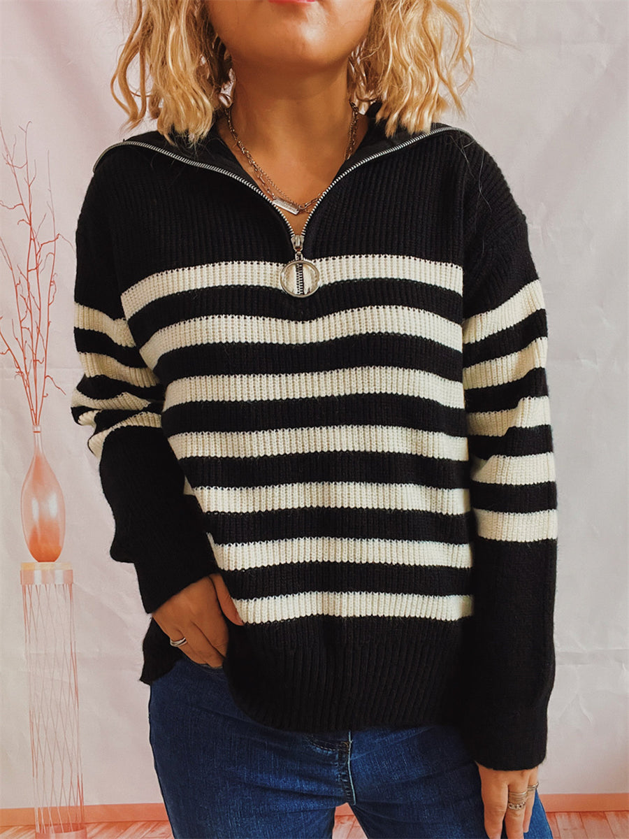 Stilla | Halv lynlås krave sweater
