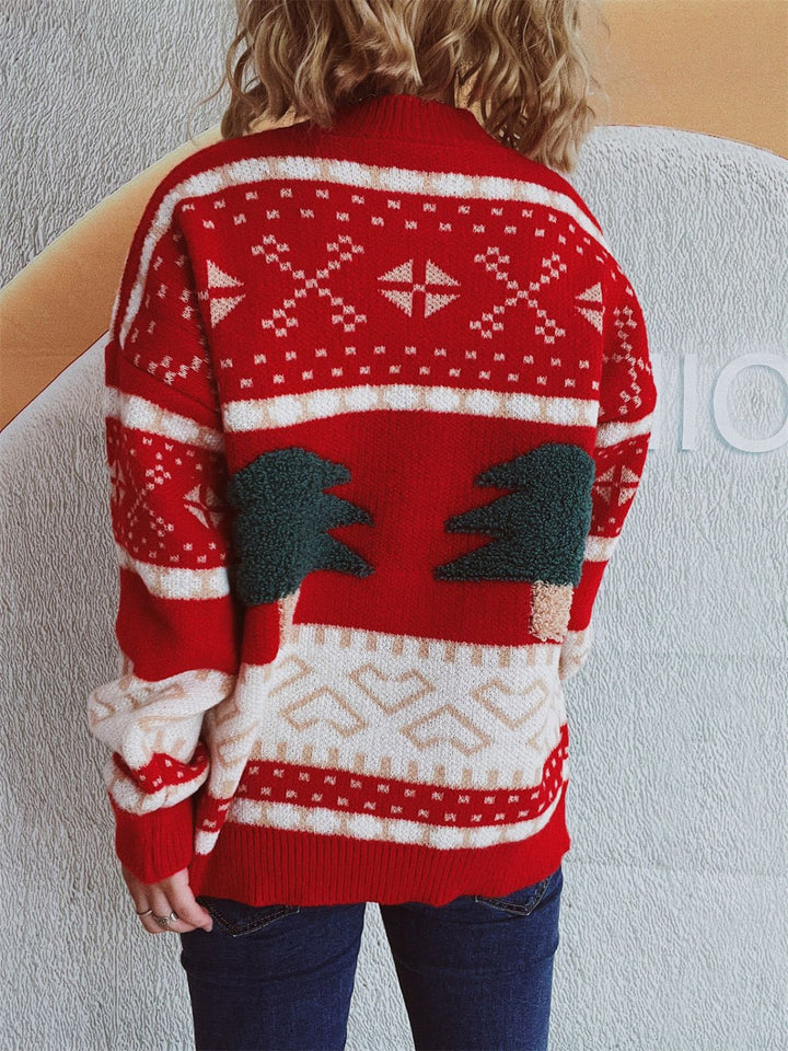 Stilla | Langærmet julesweater med høj krave