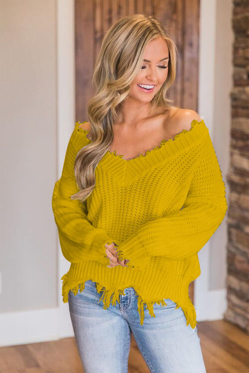 Stilla | Hem Dropped Shoulder Sweater